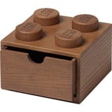 Room Copenhagen LEGO 2x2 Wooden Desk Drawer Dark Stained Oak opbergdoos Eiken