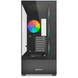 Sharkoon AK6 RGB midi tower behuizing Zwart | 2x USB-A | 1x USB-C | RGB | Tempered Glass