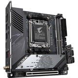 GIGABYTE B650I AORUS ULTRA socket AM5 moederbord Zwart/zilver, RAID, 2.5 Gb-LAN, Wi-Fi 6E, BT 5.2, Sound, Mini-ITX