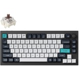 Keychron Q1 Max-M3 QMK, toetsenbord Zwart, BE Lay-out, Gateron Jupiter Brown, RGB leds, 75%, Hot-swappable, Bluetooth, 2.4GHz