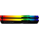 Kingston FURY 32 GB DDR5-6000 (2x 16 GB) Kit werkgeheugen Zwart, KF560C36BBE2AK2-32, Beast RGB, XMP 3.0