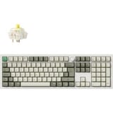 Keychron Q6 Max-P4 QMK, toetsenbord Wit, BE Lay-out, Gateron Jupiter Banana, RGB leds, Hot-swappable, Bluetooth, 2.4GHz