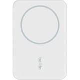 Belkin BoostCharger Magnetische draadloze 5000mAh-powerbank + standaard - 10 W Wit, 5.000 mAh