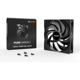 be quiet! Pure Wings 3 140 mm PWM high-speed case fan Zwart, 4-pin PWM fan-connector