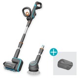 GARDENA AquaBrush Universal accu-multireiniger 04/18V P4A Solo vloerreiniger Grijs/turquoise, 14842-55, POWER FOR ALL ALLIANCE, accu en lader niet inbegrepen