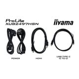 iiyama ProLite XUB2497HSN-W2 23.8" monitor Wit, 100 Hz, HDMI, DisplayPort, USB-C, Audio