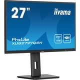 iiyama ProLite XUB2797QSN-B1 27" monitor Grijs, 100Hz, HDMI, DisplayPort, USB-C, RJ45 (LAN), Audio