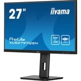 iiyama ProLite XUB2797QSN-B1 27" monitor Grijs, 100Hz, HDMI, DisplayPort, USB-C, RJ45 (LAN), Audio