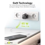 goobay USB-C PD GaN snellader Nano (65 W)  Zwart, 1x USB-C, Power Delivery 3.0