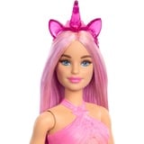 Mattel Eenhoornpop met roze haar en kleurrijke outfit 