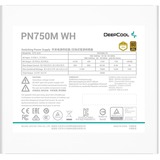 DeepCool PN750M, 750 Watt voeding  Wit, 3x PCIe, 1x 12VHPWR, kabelmanagment