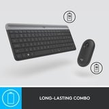 Logitech MK470 Slim Wireless Keyboard and Mouse Combo , desktopset Zwart, US-International, Scissor switches, 1000 dpi