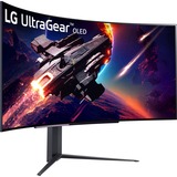 LG UltraGear OLED 45GR95QE-B 44.5" Curved UltraWide gaming monitor Zwart, 2x HDMI, 1x DisplayPort, USB-At, USB-B, 240 Hz