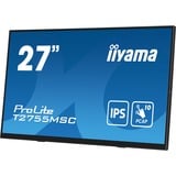 iiyama ProLite T2755MSC-B1 27" touchscreen monitor Zwart, Touch, HDMI, DisplayPort, USB, Audio