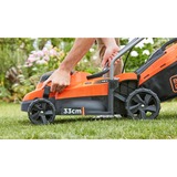 BLACK+DECKER BCMW3318L2-QW 2x 18V 2.5Ah 33CM Grasmaaier Oranje/zwart, 2x 18V 2.5Ah Accu en oplader inbegrepen