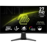 MSI MAG 27C6X 27" Curved gaming monitor Zwart, 250Hz (OC), DisplayPort, HDMI, Adaptive Sync