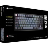 Corsair K65 Plus Wireless, gaming toetsenbord Zwart/grijs, US lay-out, Corsair Red, RGB, 75%, PBT-keycaps 