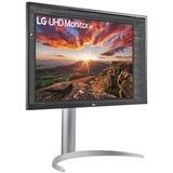 LG UltraFine 27UP850K-W 27" 4K UHD monitor Zilver/zwart, 2x HDMI, DisplayPort, 2x USB-A, USB-C