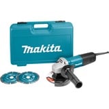 Makita 230 V Haakse slijper 125 mm 9558HNRGK2 Blauw/zwart, In koffer