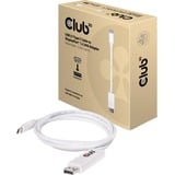 Club 3D USB-C 3.1 > DisplayPort 1.2 UHD adapter Wit, 1,2 meter