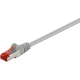 goobay Patchkabel RJ-45 S/FTP (PiMF) met Cat.6 Grijs, 10 meter, Dubbel afgeschermd