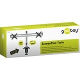 goobay ScreenFlex Twin bevestiging Zilver/zwart