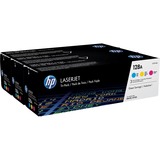 HP 128A LaserJet tonercartridge, 3-pack (CF371AM) Cyaan, magenta, geel