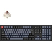 Keychron V6 Max-D3 QMK, toetsenbord Zwart, BE Lay-out, Gateron Jupiter Brown, RGB leds, Hot-swappable, Bluetooth, 2.4GHz