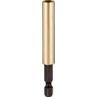 KWB Brass Bithouder Messinghuls 75mm 1/4" adapter met veerring