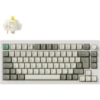 Keychron Q1 Max-P4 QMK, toetsenbord Wit, BE Lay-out, Gateron Jupiter Banana, RGB leds, 75%, Hot-swappable, Bluetooth, 2.4GHz