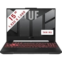 ASUS TUF Gaming A15 (FA507NUR-LP016) 15.6"  gaming laptop Grijs | Ryzen 7 7435HS | RTX 4050 | 16 GB | 512 GB SSD | 144 Hz