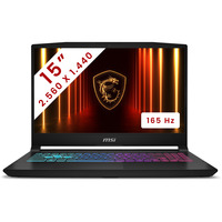 MSI Katana 15 HX (B14WGK-040BE) 15.6" gaming laptop Zwart | Core i9-14900HX | RTX 5070 | 16 GB | 1 TB SSD | 165 Hz