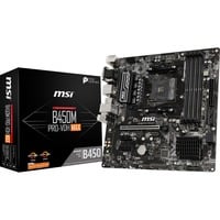 MSI B450M PRO-VDH MAX socket AM4 moederbord Zwart, RAID, Gb-LAN, Sound, µATX