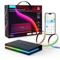 Govee Smart AI Sync Box Kit verlichting Zwart, Wifi, Bluetooth, voor 55 - 65 inch tv's