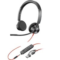 HP Poly Blackwire 3325 Stereo USB-C on-ear headset Zwart, Pc