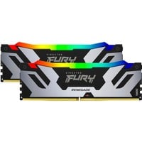 Kingston FURY 96 GB DDR5-6000 Kit werkgeheugen Zilver/zwart, Renegade RGB, XMP 3.0