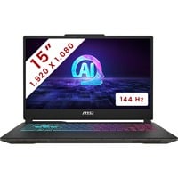 MSI Cyborg 15 AI (A1VEK-020BE) 15.6"  gaming laptop Zwart | Core Ultra 7 155H | RTX 4050 | 16 GB | 512 GB SSD | 144 Hz