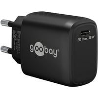 goobay USB-C PD GaN snellader (25 W) Zwart, 1x USB-C, Power Delivery 3.0