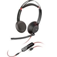 HP Poly Blackwire 5220 Stereo USB-C on-ear headset Zwart, Pc