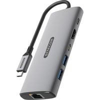 Sitecom 6-in-1 USB-C Power Delivery Gen 2 Multiport dockingstation Grijs