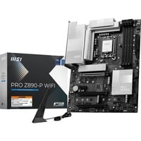 MSI PRO Z890-P WIFI socket 1851 moederbord Zwart/zilver, RAID, 5Gb-LAN, Wi-Fi 7, BT, Sound, ATX