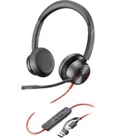 HP Poly Blackwire 8225 Stereo USB-C on-ear headset Zwart, Pc