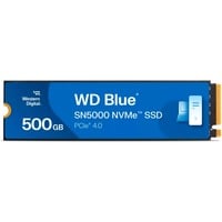 WD Blue SN5000 NVMe, 500 GB SSD Blauw, WDS500G4B0E, M.2 2280, PCIe Gen4 x4