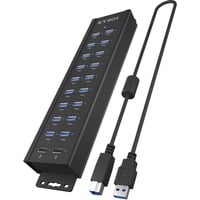 ICY BOX IB-HUB 1720-U3 usb-hub Zwart