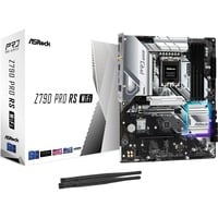 ASRock Z790 PRO RS WIFI socket 1700 moederbord Zilver/zwart, RAID, 2.5 Gb-LAN, Wi-Fi, BT, Sound, ATX