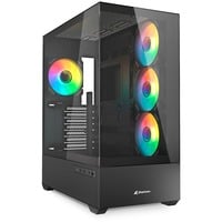 Sharkoon AK6 RGB midi tower behuizing Zwart | 2x USB-A | 1x USB-C | RGB | Tempered Glass