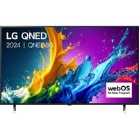 LG 75QNED80T6A 75" Ultra HD Led-tv Zwart, 3x HDMI, 2x USB-A, Optisch, CI, Bluetooth, LAN, WLAN, HDR10