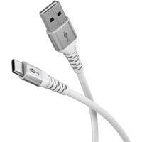 goobay Supersoft USB-C > USB-A 2.0 kabel Wit, 2 meter