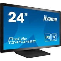 iiyama ProLite T2452MSC-B1 23.8" touchscreen monitor Zwart, Touch, HDMI, DisplayPort, USB, Audio 