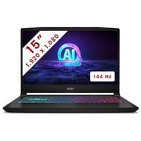 MSI Katana A15 AI (B8VG-298BE) 15.6"  gaming laptop Zwart | Ryzen 9 8945HS | RTX 4070 | 16 GB | 512 GB SSD | 144 Hz